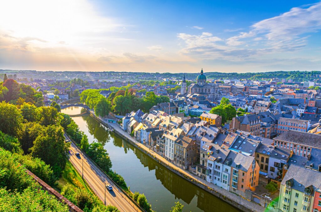 Vue aérienne Namur, Belgique